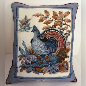 Ruffed Grouse Decorative embroidered/ Printed graphics Throw Pillow